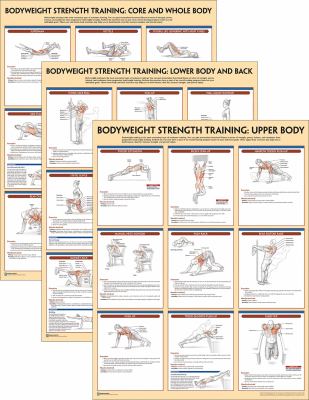 Bodyweight strength training anatomy poster series. [kit]