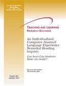 Individualized, computer-assisted language experience remedial reading, An